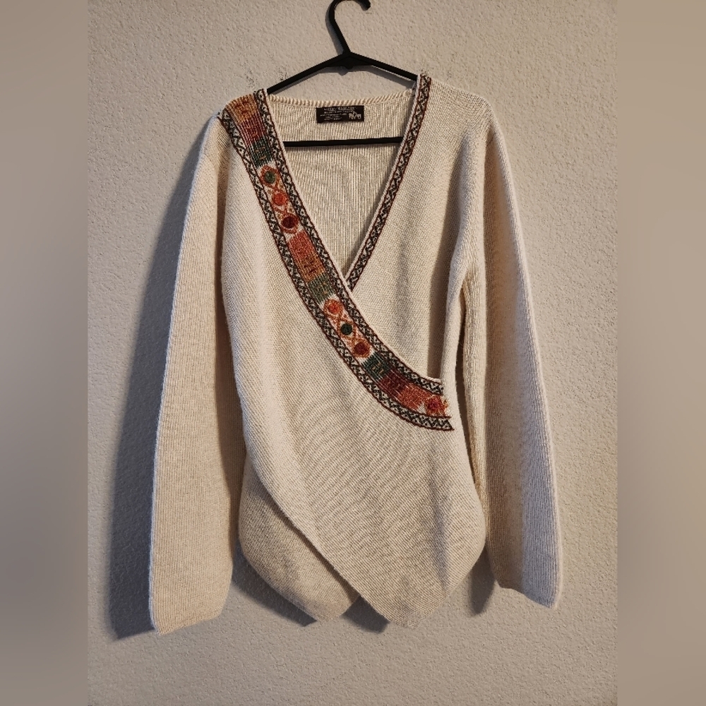 Matices De Los Andes 100% Baby Alpaca super fine sweater top size Large